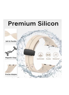 Y&D Silicone Band for Apple Watch, Sport Compatible with Watch 38mm 40mm 41mm Women Men, Magnetic Soft Wristbands iWatch Series 8/7/SE/6/5/4/3/2/1 (Black)  - Image 2