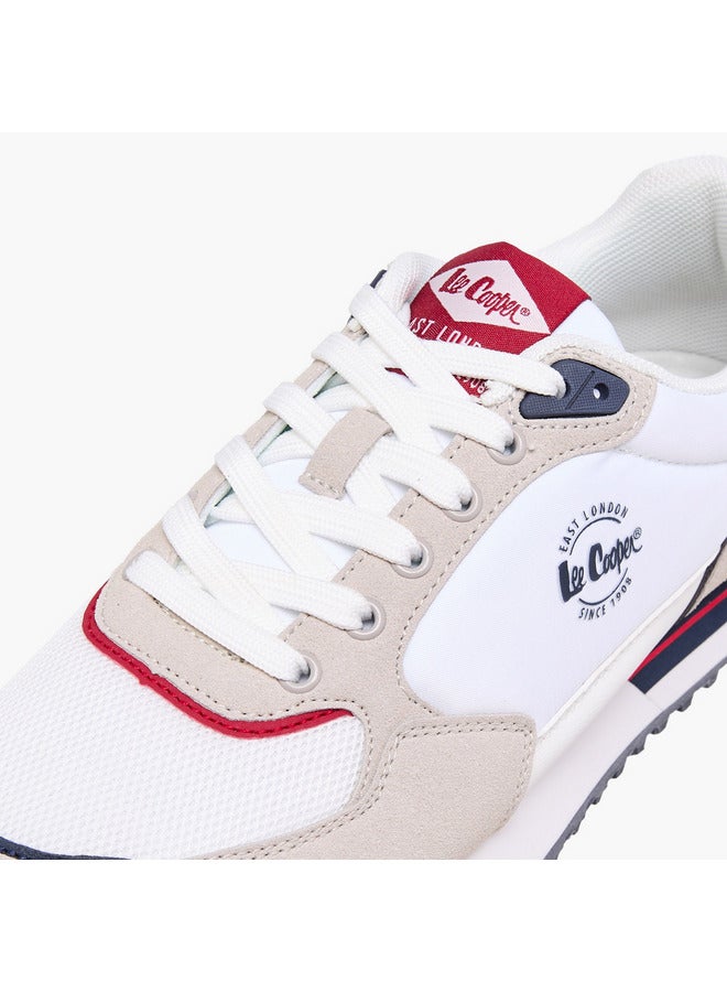 Lee Cooper Women's Logo Print Sneakers with Lace-Up Closure - Image 4