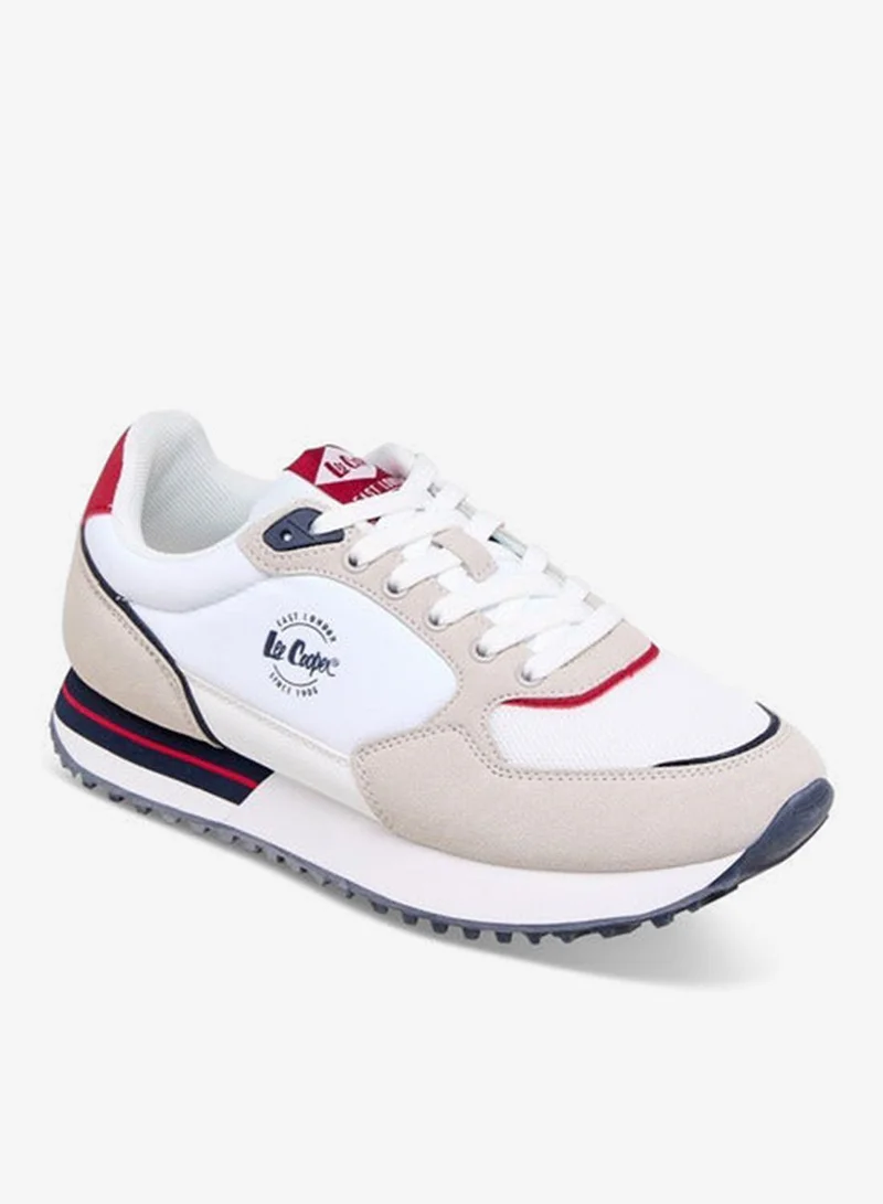 Lee Cooper Women's Logo Print Sneakers with Lace-Up Closure