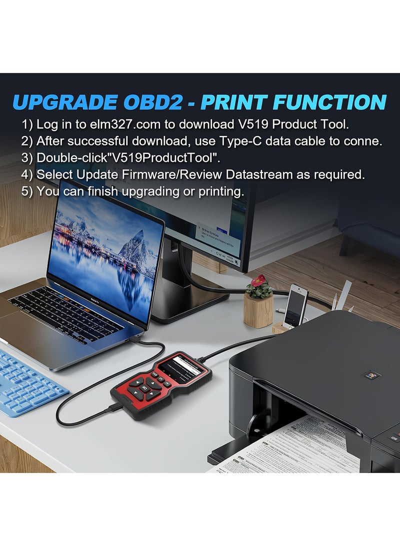 V519 Universal Car OBD II Fault Detector Diagnostic Scanner for Custom Vehicle - Image 5