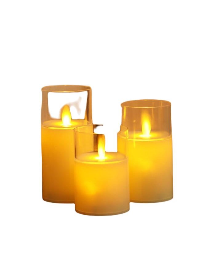 ماركة غير محددة مجموعة مكونة من 3 شموع إضاءة LED  - Image 1