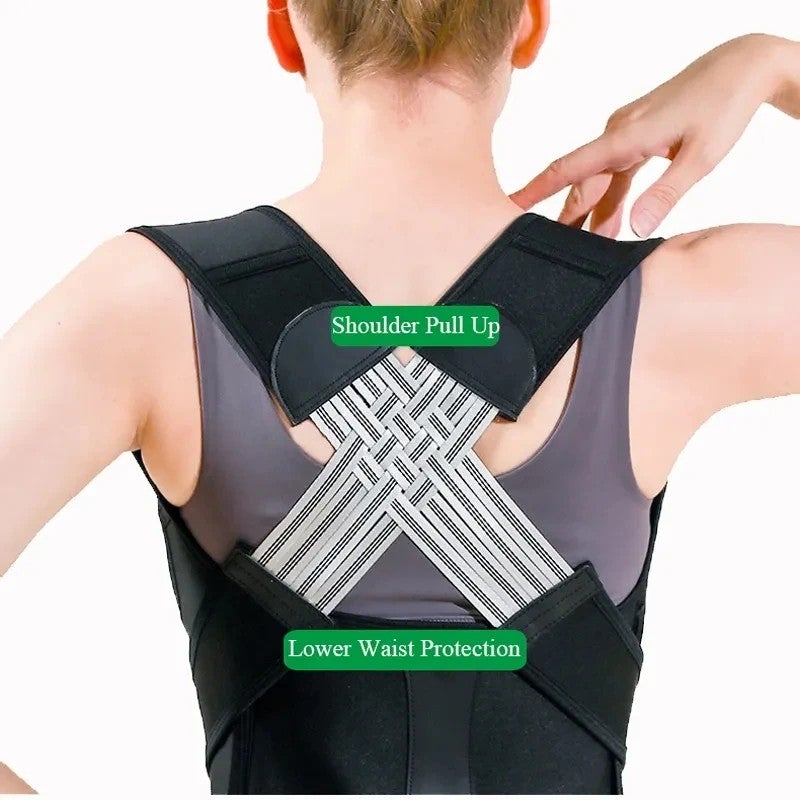 Bluejw Adjustable Anti-Hunchback Belt for Kids 3-4, Webbing Cervical Correction Harness & Waist Trimmer - Posture Corrector for Children - Image 2