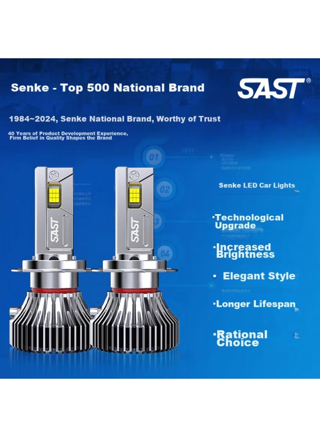 SAST Xianke Car Led Headlights, Laser Headlights, Low Beam, High Beam, Modified Ultra-bright Bulbs, H7 [2-pack]  - Image 2