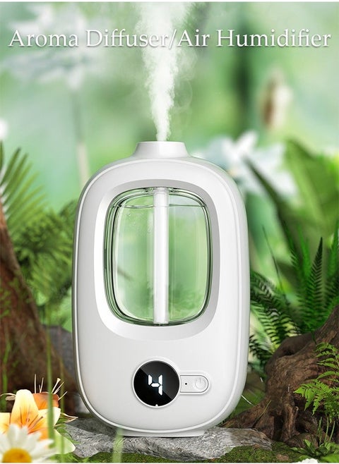 Mini Portable USB Ultrasonic Air Humidifier Aroma Essential Compact and Lightweight Oil Diffuser with 4 Modes for Bedroom Office Bathroom