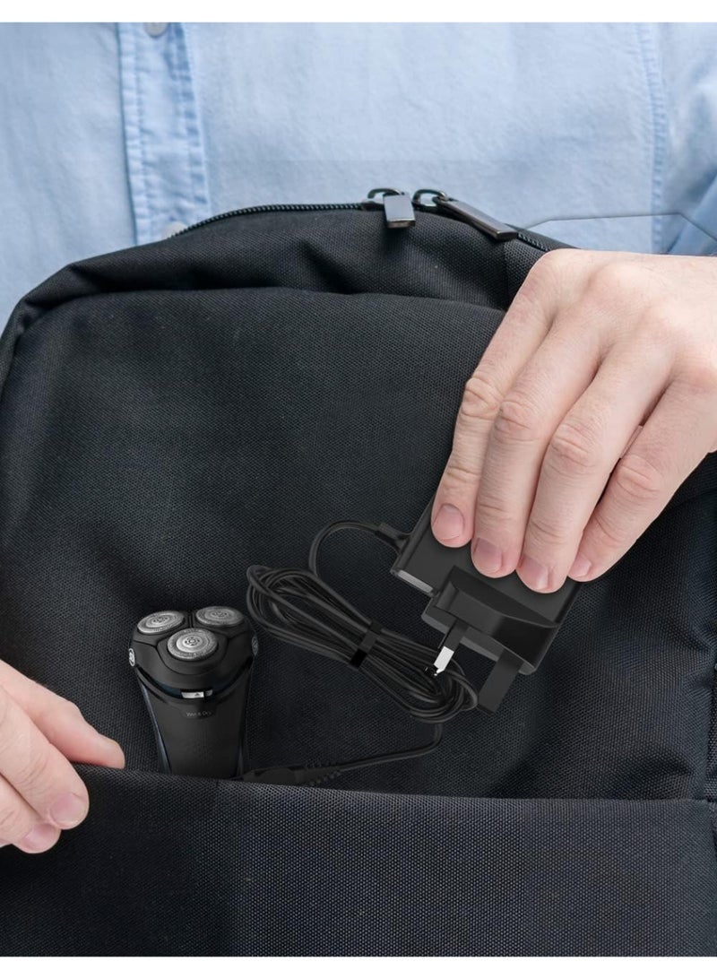 VIUAUAX 15 فولت لشاحن شاحن ماكينة الحلاقة فيليبس HQ8505 كابل المملكة المتحدة لأدوات تشذيب اللحية من السلسلة 3000، 5000، 7000، 9000، S3233، S3333، S1332، BT5502، BT9810، MG7790 MG7750 ماكينة حلاقة كهربائية أكواتوش - Image 5