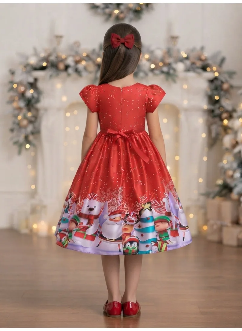 D'daniela Christmas Party Red long with sleeves Dress