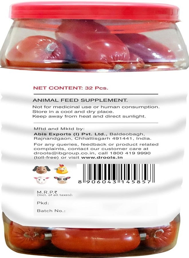 Drools Drools Absolute Calcium Sausage 32pcs Chicken Dog Treat (0.99 kg, Pack of 2)