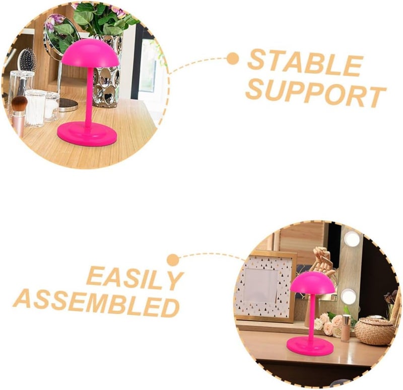 COLLBATH Portable Adjustable Wig Display Stand 1 Pair Wig Display Rack Holder with Height Adjustment for Styling Travel and Salon Use - Image 3