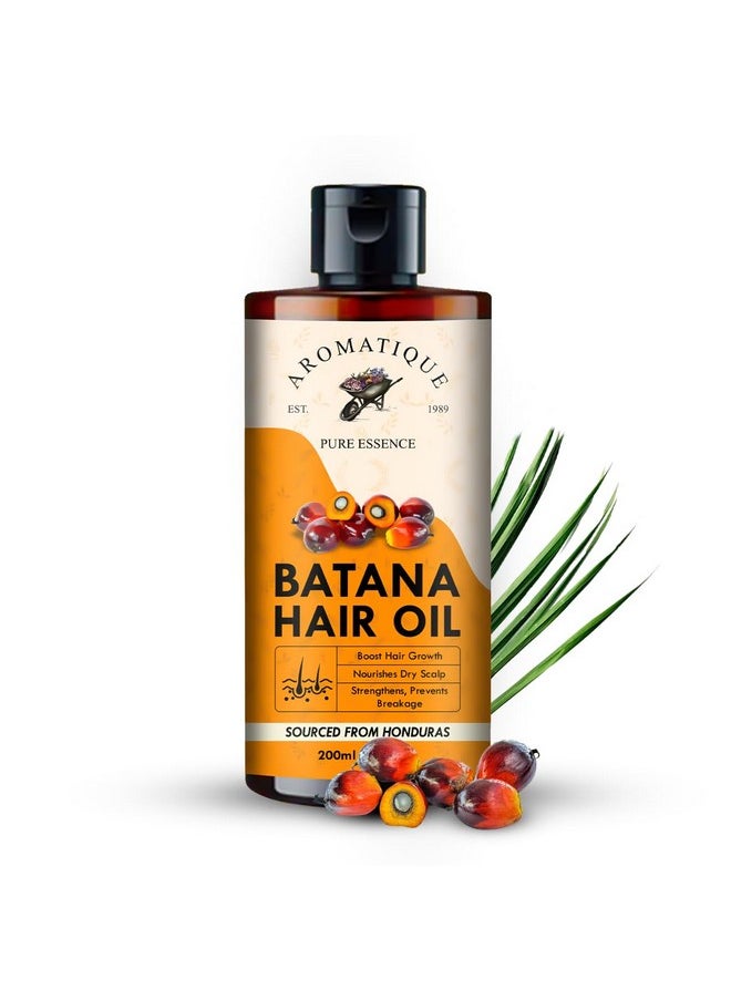AROMATIQUE Pure Batana Oil For Hair Growth By Dr Sebi Sourced From Honduras, Cold Pressed Oil, Derived From The American Oil Palm Nut For Hair & Skin (200 Ml)  - Image 1