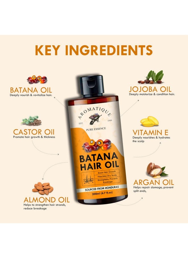 AROMATIQUE Pure Batana Oil For Hair Growth By Dr Sebi Sourced From Honduras, Cold Pressed Oil, Derived From The American Oil Palm Nut For Hair & Skin (200 Ml)  - Image 2