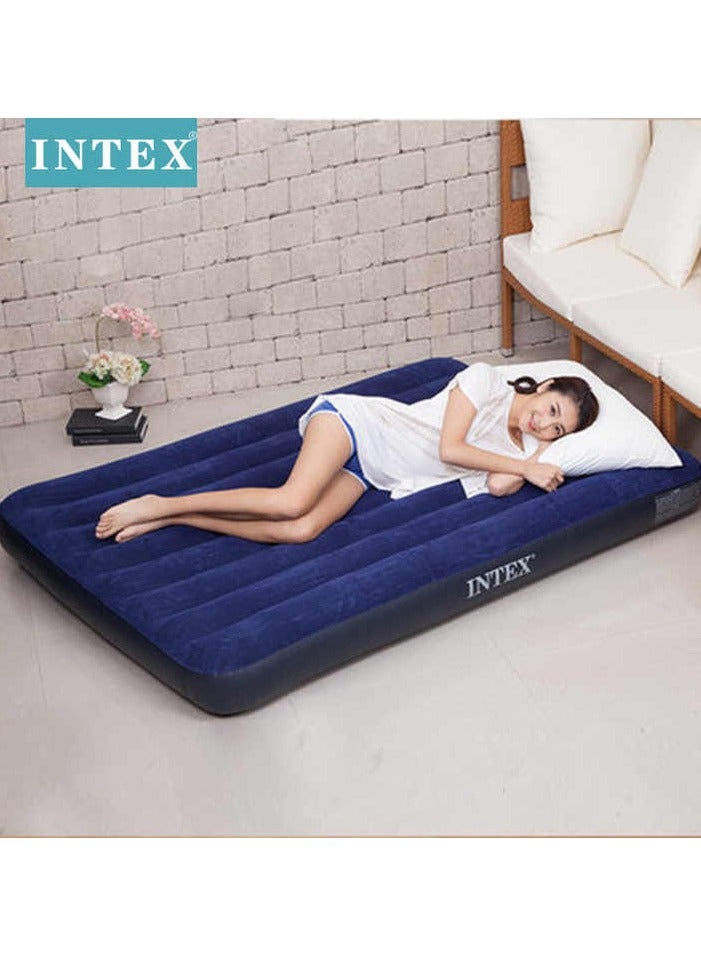 Intex 64755 Corduroy Flocked Airbed Inflatable Mattress Air Bed Classic Downy AirbedDouble King Bed - Image 2