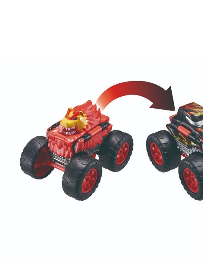 TRANSRACERS ترانسراسرز 2 في 1 سيارة قابلة للتحويل - شاحنة الوحش الأسد - Image 3