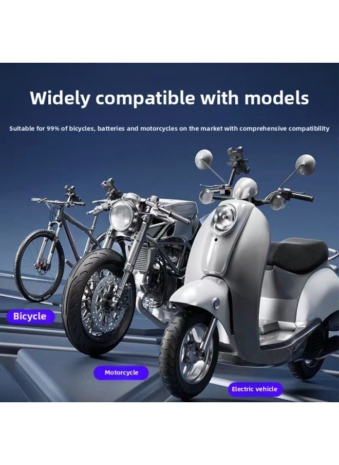 Generic - Electric Car Mobile Phone Bracket Battery Motorcycle Bicycle Takeaway Special Navigation Fixed Cross-border-Color:Sky Blue Upgraded Stable Version [mirror Stand Model] - Image 1