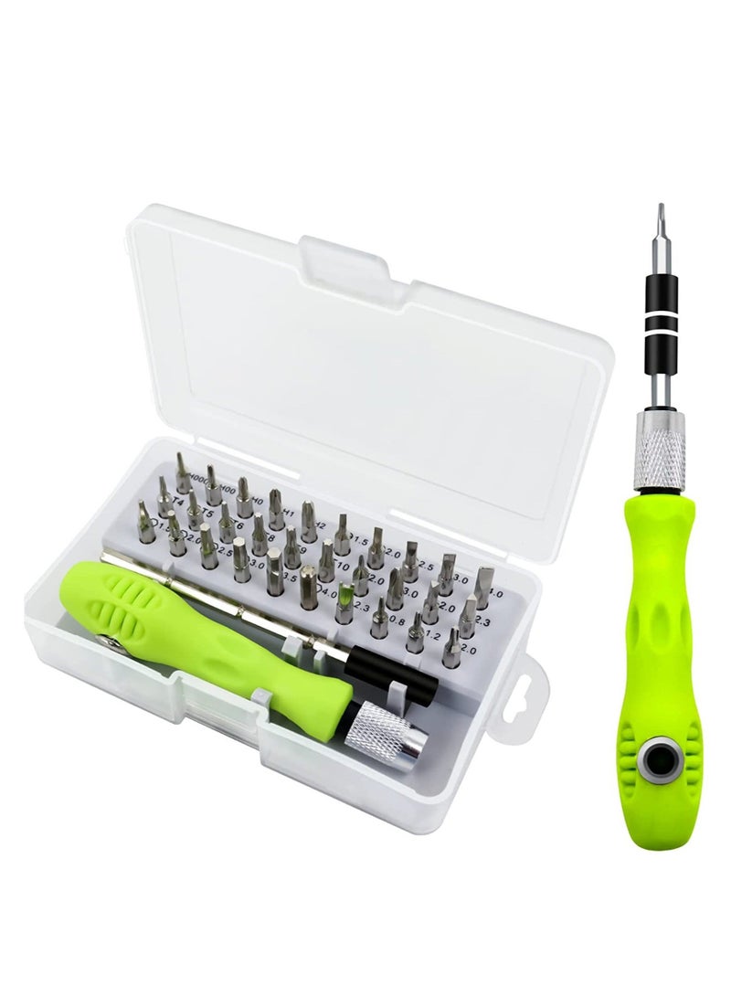 Captaintech 32 in 1 Small Screwdriver Set, Mini Magnetic Screwdriver Set, Contains 30 Bits Precision Repair Tool Kit, Universal Torx Screwdriver Tool Sets for Eyeglass, Watch, Phones, Laptop, Computers, Toys - Image 1