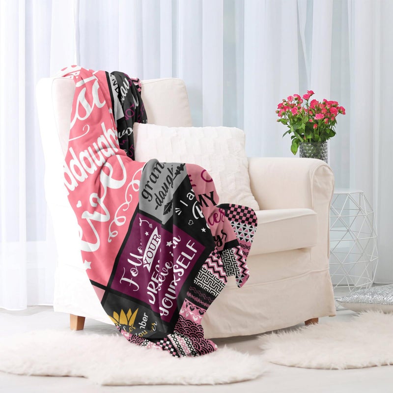 Mcurore Mcurore Granddaughter Gifts from Grandma Grandpa Nana  Gifts for Granddaughter Blanket 60""x50""  Best Granddaughter Ever  Christmas Graduation Birthday Gift for Granddaughter  Granddaughter Gift Ideas  - Image 3