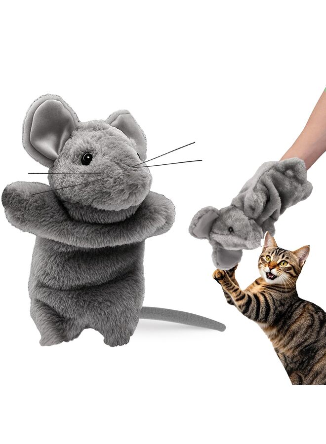 لعبة مصارعة القطط، ألعاب إثراء دمى الفأر للقطط الداخلية المملة، قفازات مصارعة آمنة وألعاب تفاعلية للقطط (فأر) - Image 2