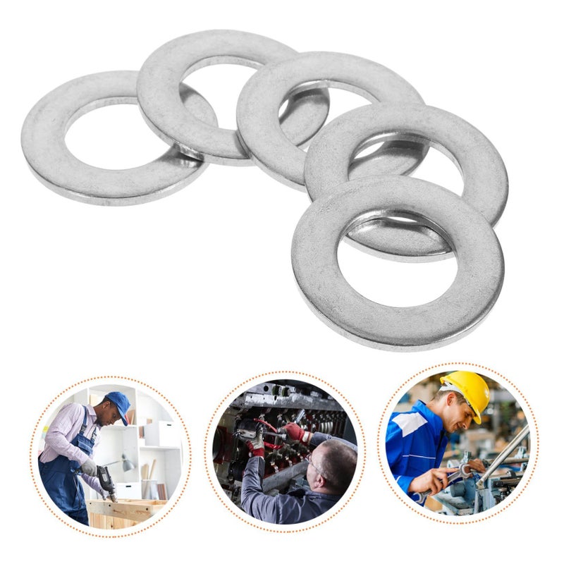 Stainless Steel Flat Washers Gaskets 5Pcs for Mechanical Equipment Pressure Distribution - Image 4