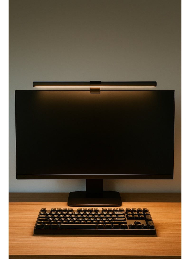 إضاءة LED لشاشة الكمبيوتر واللاب توب بطول 30 سم، بار إضاءة عملي بيتثبت فوق الشاشة وبيوفرلك إضاءة مريحة ومركّزة من غير ما تعمل انعكاس على الشاشة. الإضاءة قابلة لتغيير اللون ودرجة السطوع حسب احتياجك، وبتشتغل بسهولة عن طريق USB من غير أي توصيلات معقدة. - Image 5