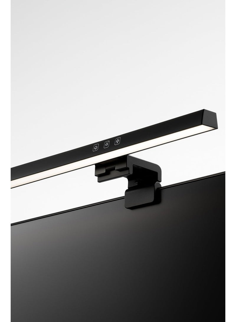 إضاءة LED لشاشة الكمبيوتر واللاب توب بطول 30 سم، بار إضاءة عملي بيتثبت فوق الشاشة وبيوفرلك إضاءة مريحة ومركّزة من غير ما تعمل انعكاس على الشاشة. الإضاءة قابلة لتغيير اللون ودرجة السطوع حسب احتياجك، وبتشتغل بسهولة عن طريق USB من غير أي توصيلات معقدة. - Image 2