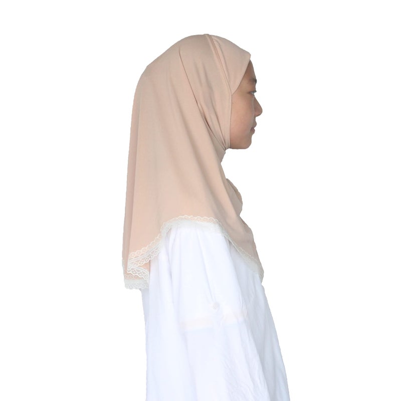 Modest Beauty حجاب مسلم جميل ومتواضع للفتيات والأطفال مع دانتيل للأعمار من 6-12 - Image 2