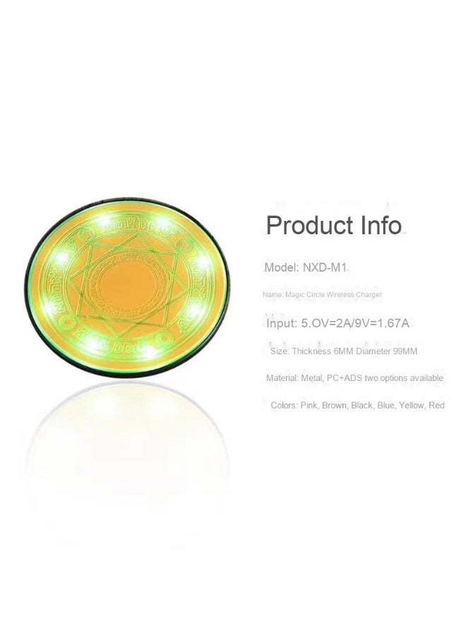 Colorful Magic Circle Wireless Fast Charging Pad - 10/15W Plastic Base Desktop Charger - Image 3