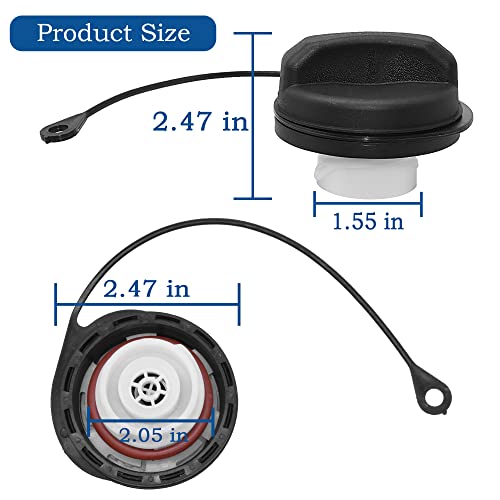 JEEFHO FC-1058 Gas Cap, Fuel Cap For Ford 2005-2011 Explorer, 07-2010 Explorer Sport Trac, 2005-2007 Freestyle, 2006-2011 Taurus, 2004-2010 Mountaineer, 2008-2009 Sable. Replaces# 6L2Z9030F, FC1058 - Image 5