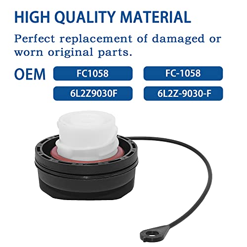 JEEFHO FC-1058 Gas Cap, Fuel Cap For Ford 2005-2011 Explorer, 07-2010 Explorer Sport Trac, 2005-2007 Freestyle, 2006-2011 Taurus, 2004-2010 Mountaineer, 2008-2009 Sable. Replaces# 6L2Z9030F, FC1058 - Image 3