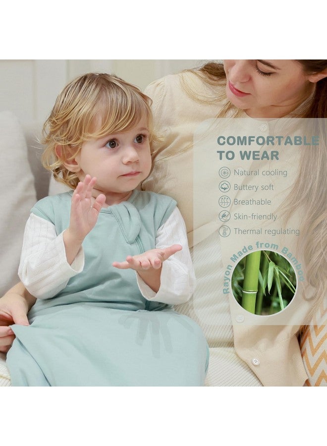 Mosebears Unisex Rayon Made from Bamboo Sleep Sack with 2-Way Zipper,2.5 Tog Baby Winter Sleep Sack (Calm Sage,6-18 Months) - Image 2