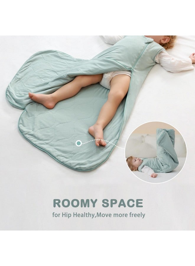 Mosebears Unisex Rayon Made from Bamboo Sleep Sack with 2-Way Zipper,2.5 Tog Baby Winter Sleep Sack (Calm Sage,6-18 Months) - Image 4