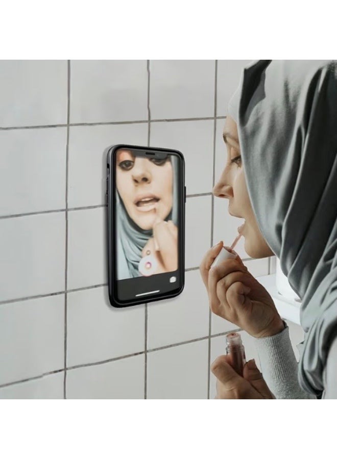 حامل جوال سيليكون شفط - رمادي - Image 2