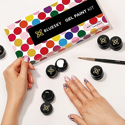 Bluesky Gel Nail Paint Kit With 12 Colours and 1 Nail Art Brush - Image 3