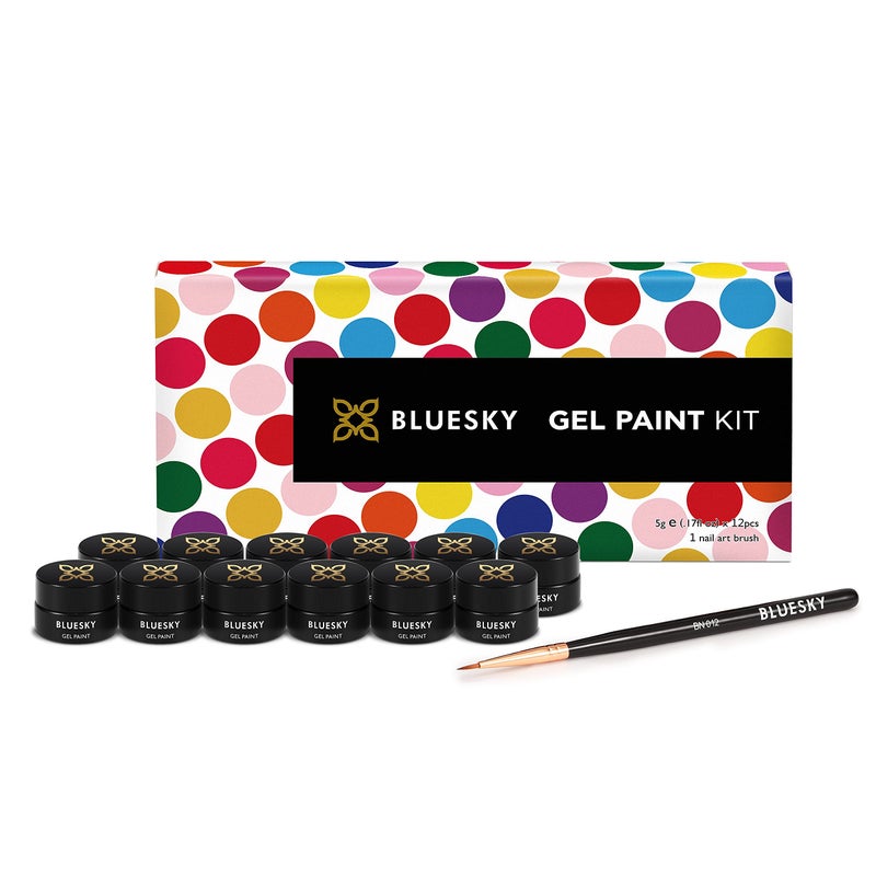 Bluesky Gel Nail Paint Kit With 12 Colours and 1 Nail Art Brush - Image 5