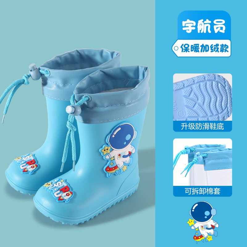 Children'S Rain Boots Summer Cartoon Cute Children'S Rain Boots Non-Slip Soft Bottom Lightweight Waterproof Mouth For Large Children Girls Boys - Image 1