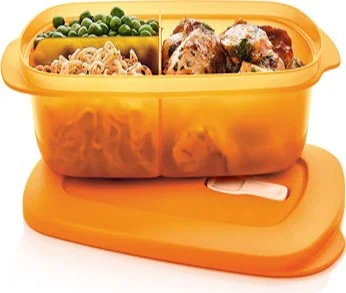 Tupperware T Micro Compartment Rectangular Storage Container 1l Papaya Esc