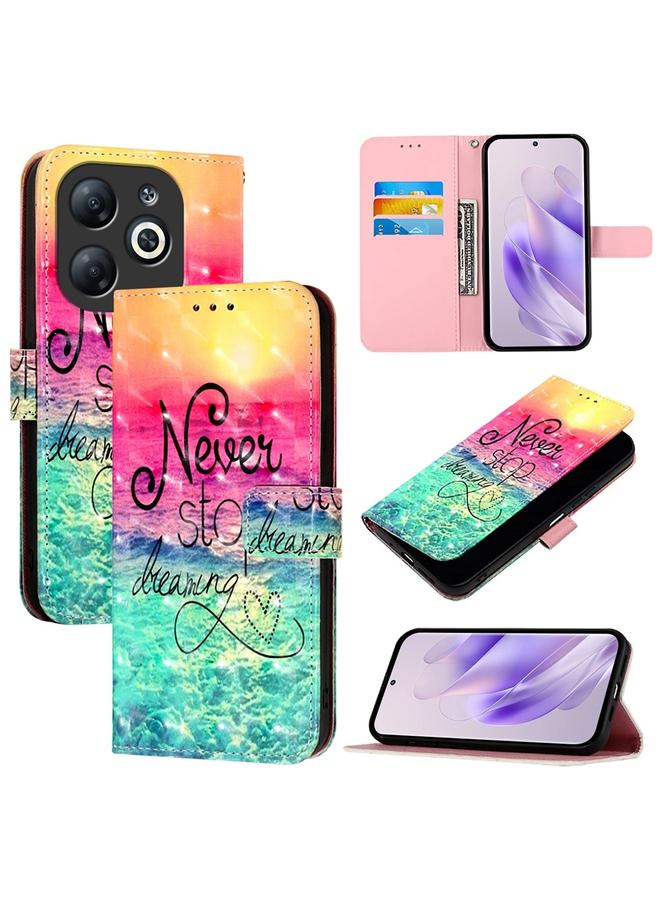 Zaboon Case For Infinix Smart 8 3D Painting Horizontal Flip Leather Phone Case - Image 1