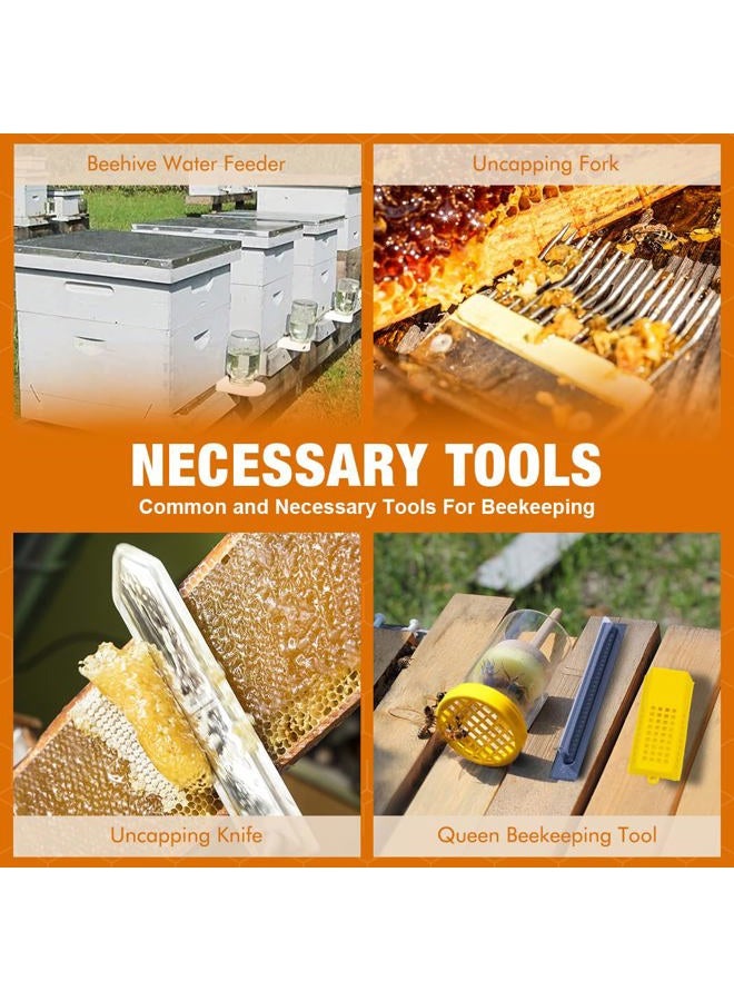MayBee 13 Pcs Beekeeping Tools with Bee Smoker, Beekeeping Supplies Bee Hives Starter Kit for Beginners and Professional Beekeeper, Durable, Bee Keeping Supplies-All - Image 3