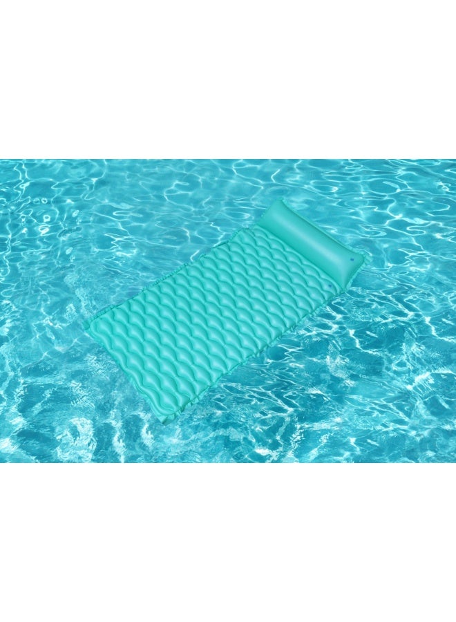 Bestway Float 'N Roll Inflatable Mat – Light Green, 2.13m × 86cm – Premium Vinyl with Dual Air Chambers – Supports up to 90kg - Image 2