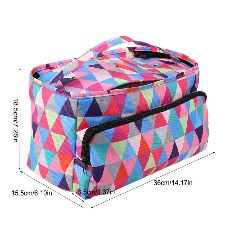 Yarn Organizer 600D Eco-Friendly Durable Fabric - Top Hole & Zipper Design Crochet Project Bag for Home Craft Storage, Portable Knitting & Crochet Use - Image 4