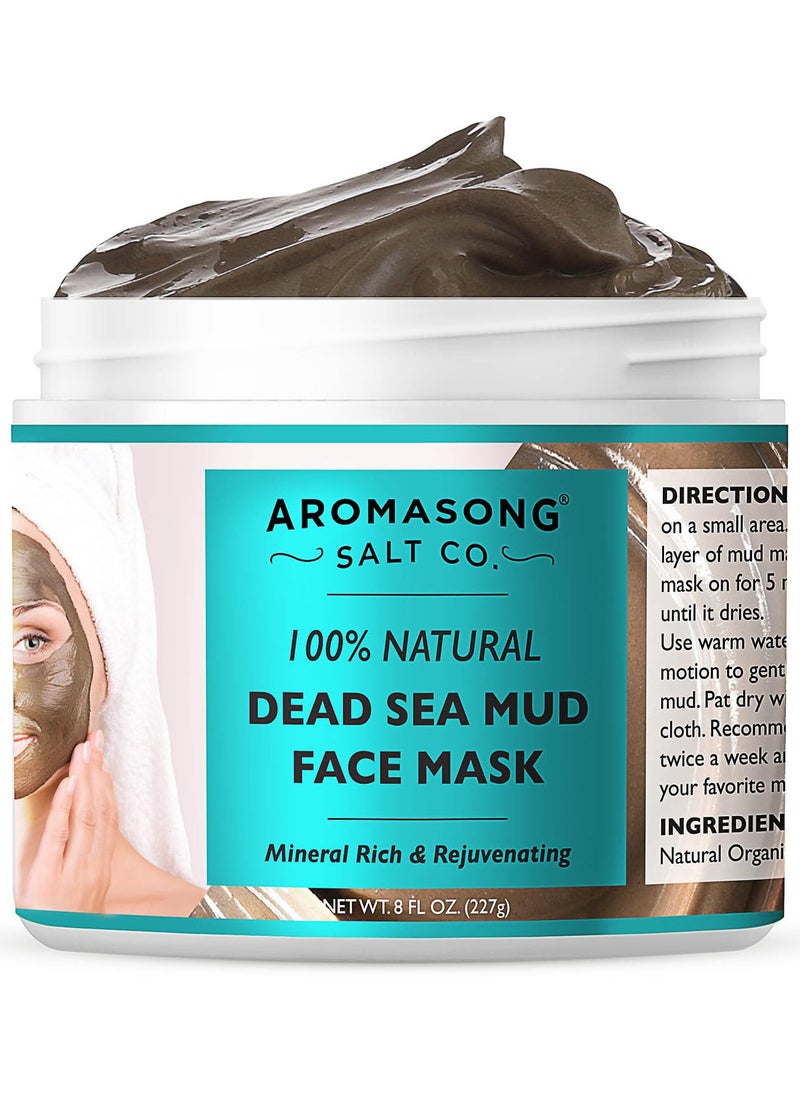 Aromasong - 100 Pure Dead Sea Mud Mask  5 Minute Mask  No Ingredients Added  for Face  Skincare  Blackhead Remover  Antiaging  Pore Minimizer - Image 1