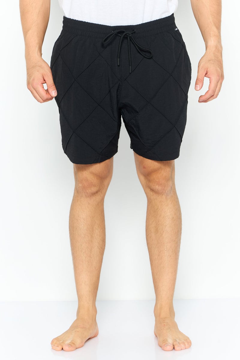 DKNY Men Brand Logo Board Short, Black  - Image 1