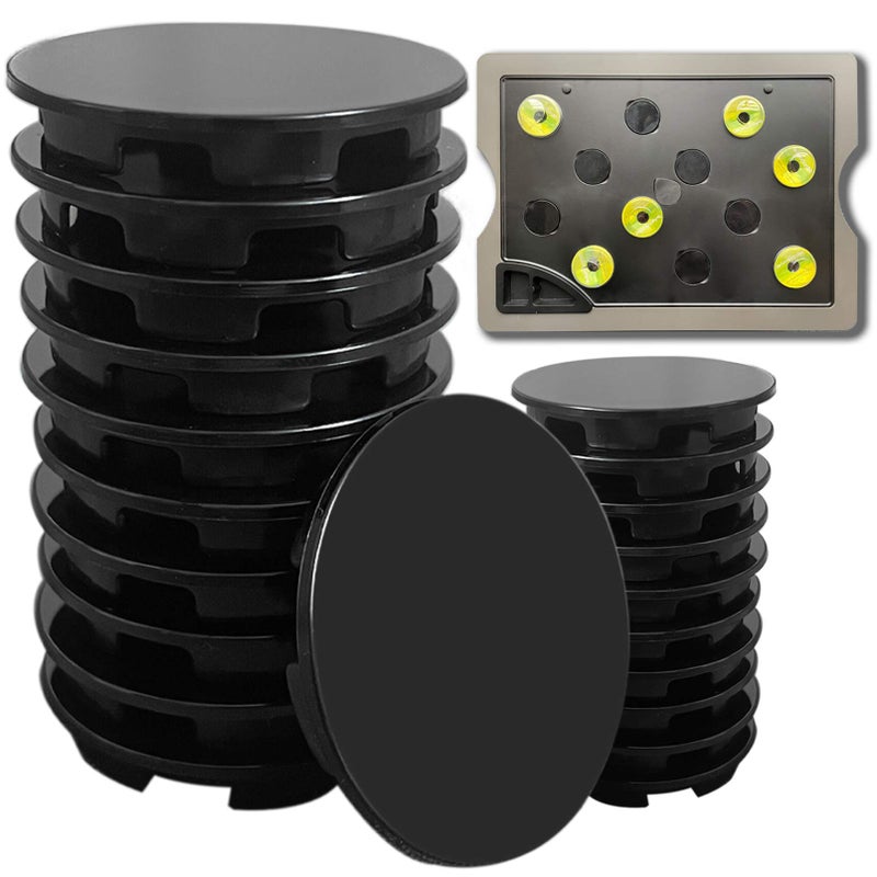 Ulrempart Plant Spacer Kit Compatible with AG Garden Harvest, Bounty, Farm, Extra, Ultra All Models Grow Deck Openings Plant Deck Openings, Platform Spacer Cover Lid Accessories, 25-Pack Black - Image 1