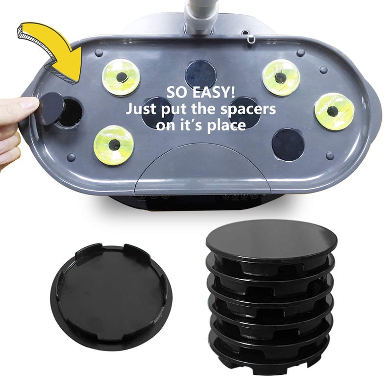Ulrempart Plant Spacer Kit Compatible with AG Garden Harvest, Bounty, Farm, Extra, Ultra All Models Grow Deck Openings Plant Deck Openings, Platform Spacer Cover Lid Accessories, 25-Pack Black - Image 5