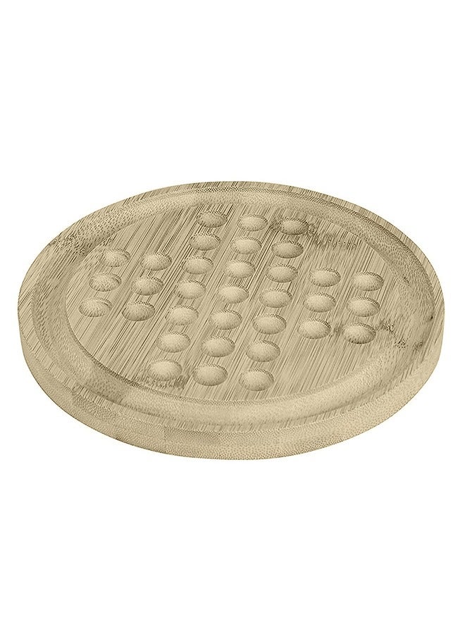 CATANES Wooden Solitaire Game Classic Board Game Marble Chess Mind Game Round Board with Wooden Balls One Player Gameplay Brainteaser Puzzle - Image 4