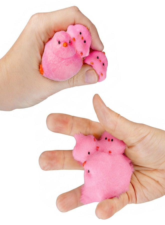 The Orb Factory ORB Tabalicious Fluffs TABA Squishy Chick Family Set (Pink) - 3 Squishy Chicks with Flocking - Soft, Sticky, TABA Squishies - Fun Stress Relief - Kawaii Sensory and Fidget Toys Kids and Adults - Image 4