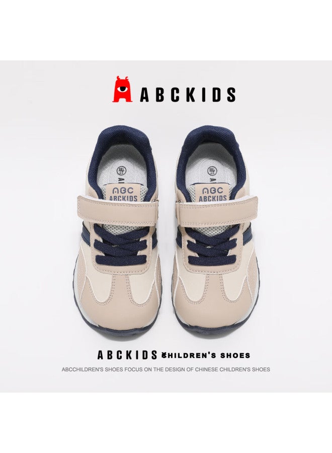 Abc Kids Children's Sports Shoes Spring Kids Boys Girls Running School Sneakers 3046 Beige/dark Blue Size 28 - Image 3