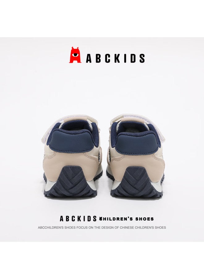 Abc Kids Children's Sports Shoes Spring Kids Boys Girls Running School Sneakers 3046 Beige/dark Blue Size 28 - Image 4