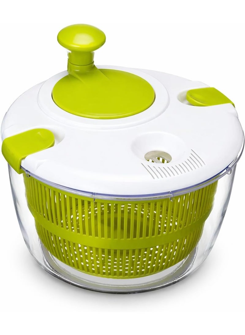Master Gold Manual Vegetable Dryer 5L Large Rotating Handle | Professional Salad Dryer with Clear Bowl and Inner Basket | Quickly Dry Lettuce, Herbs, Fruits, Practical Kitchen Tool - Image 1