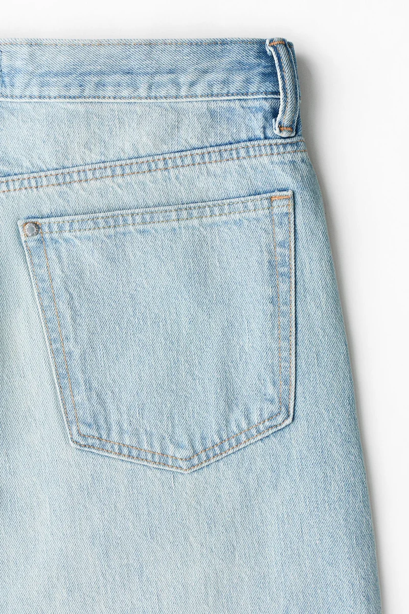H&M Baggy Twist-detail denim shorts