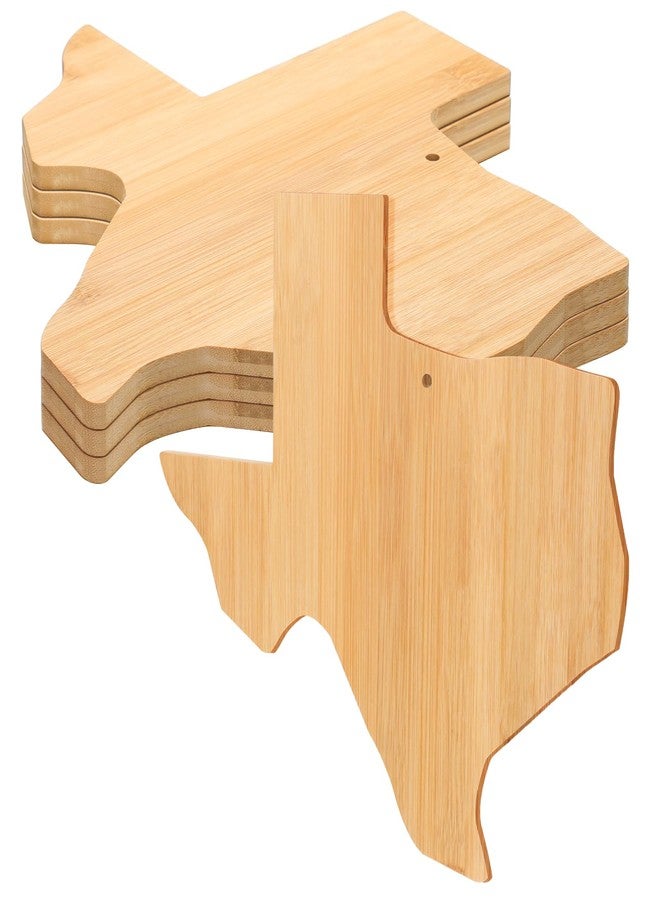 Tioncy 4 Pcs Texas State Shaped Cutting Board Texas State Serving Board Engraving Wooden Texas Souvenirs Gifts Wood Chopping Board for Kitchen Wall Display Accessories Housewarming Gift - Image 1