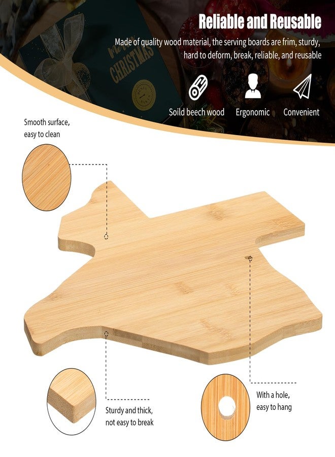 Tioncy 4 Pcs Texas State Shaped Cutting Board Texas State Serving Board Engraving Wooden Texas Souvenirs Gifts Wood Chopping Board for Kitchen Wall Display Accessories Housewarming Gift - Image 3